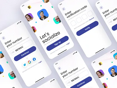 Daily UI #1 - Sign Up app app design chatapp daily ui dailyui dailyuichallenge design get started minmal mobile mobile app mobile app design mobile design mobile ui sign sign up signup signupform social