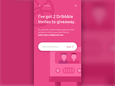 Dribbble Invitation 2 design dribble inivitation invite invites mobile ui