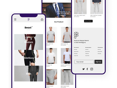 Beast Cloth Website - Mobile Device app design mobileappsdesign ui uidesign uiux uiuxdesign uiuxdesigner web webdesign