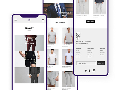 Beast Cloth Website - Mobile Device