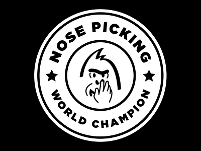 Nose Picking World Champion design vector