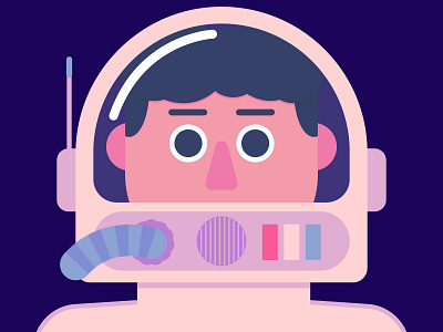 Astronaut helmet character design design illustration photoshop