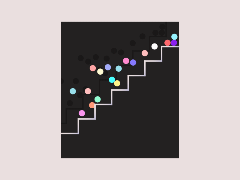 Stair rush 2danimation aftereffects animation animations gif gif animation illustration loop nftart