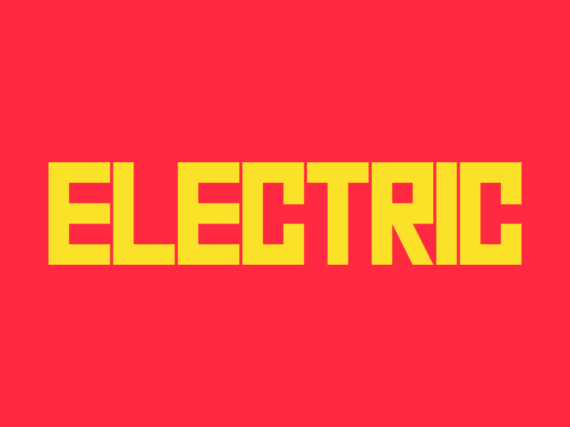 ELECTRIC 2danimation aftereffects gif animation illustration motion graphics type type animation typography