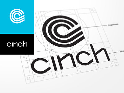 Cinch Logo burr c cinch custom font ink kevin logo mark nashville ocular software solutions type