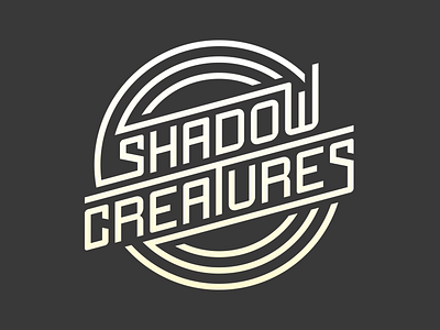 Shadow Creatures (Band Logo) badge band burr custom enclosure ink kevin logo music nashville ocular typography