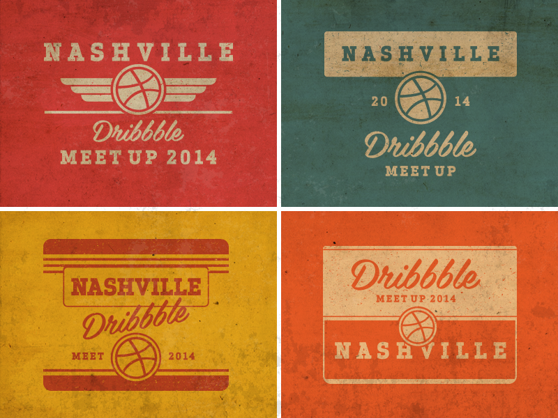 Dribbble Meetup : The Dirty South logo meetup dirty south nashville texture vintage tin retro