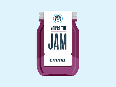 You're the Jam burr card emma ink jam jar jelly kevin nashville ocular print sticker