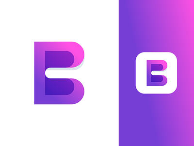 B Minus b brand branding gradient icon lettering logo logo design mark minus monogram monograms symbol typography