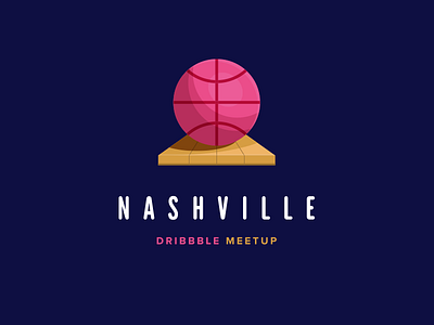 Dribbble Meet Up - Nashville ball basket burr dark ink kevin logo mark meet meetup nashville ocular