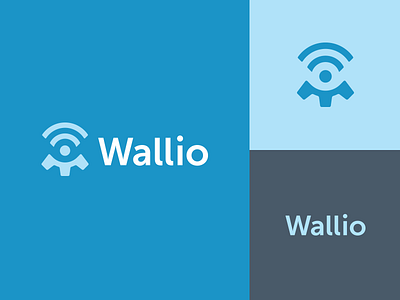 Wallio Logo automation burr gear identity kevin logo wireless