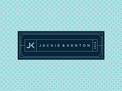 J/K Wedding identity logo mark monogram pattern wedding