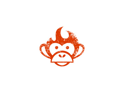 Unused Logo ape burr chimp fire flame ink kevin logo mark monkey ocular unused