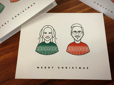 Merry Christmas 2015 avatar card christmas greeting holiday illustration merry portrait