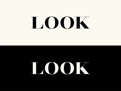 LOOK custom didone eye logotype serif type typography