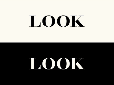 LOOK custom didone eye logotype serif type typography