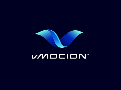 vMocion™ custom logo logotype motion technology type v virtual reality vr