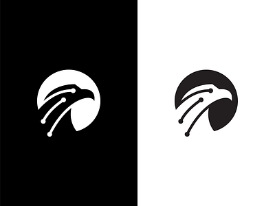 Eagle bird data eagle icon logo mark tech technology