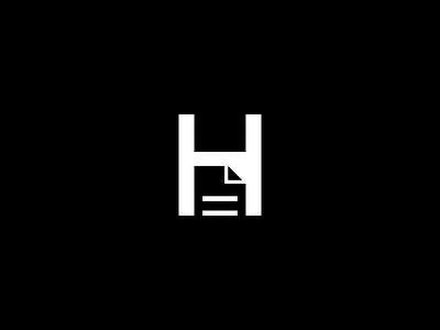 H/Form form h icon letter logo monogram negative space paper