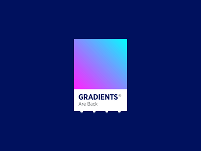 Gradients Are Back