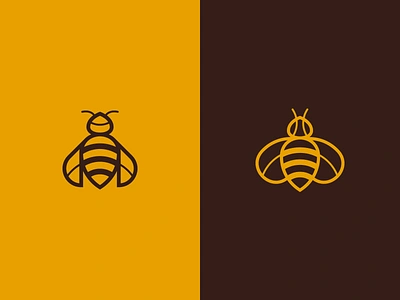 Bee bee buzz icon insect logo mark sting