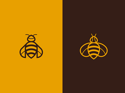 Bee bee buzz icon insect logo mark sting
