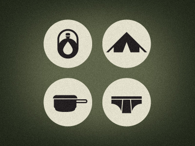 Camping Survival Icons