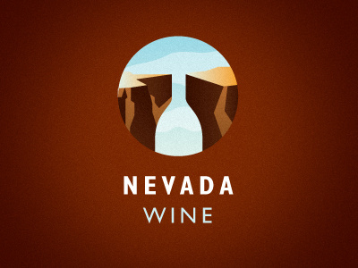 Nevada Wine burr canyon grand ink kevin logo nevada ocular rock sky wine
