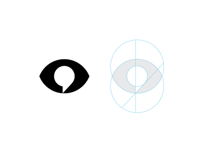 Testing... bubble chat circle eye geometry guides icon logo mark speech talk