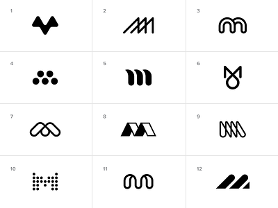 Mmmmmm brand icon letter logo m mark monogram