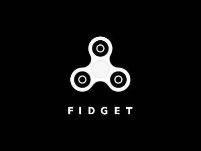 Fidget circle fidget icon kid logo mark spinner toy