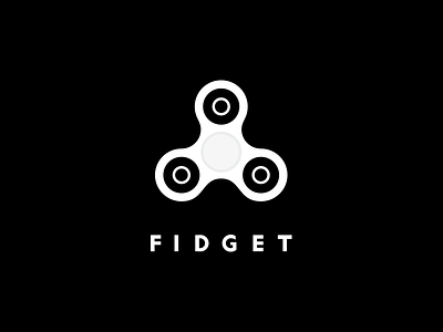 Fidget circle fidget icon kid logo mark spinner toy