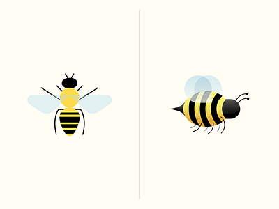 Bee Stationery bee bug fly flying honey icon insect logo mark stationery wings