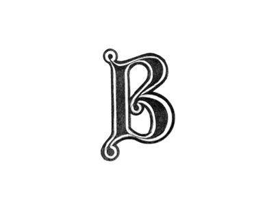Letter B burr drawn hand ink kevin letter ocular sketch typography