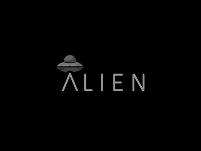 Alien abducted alien icon logo mark planet ship space terrestrial ufo wordplay