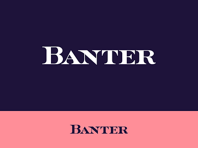 Banter chunky custom font heavy lettering logo logotype serif thick type typography