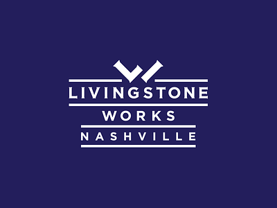 Livingstone Works brand branding construction craftsman handy man icon logo lw monogram