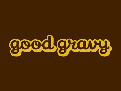 Good Gravy burr cursive ink kevin logo logotype ocular script
