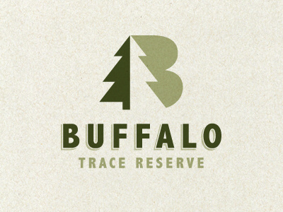Buffalo Trace Reserve buffalo burr camp green identity ink kevin logo mark non profit ocular organic organization reserve retreat texture trace tree