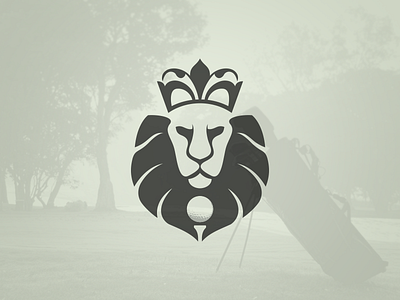 Golf Logo ball burr crown golf ink kevin leo lion logo nashville ocular tee