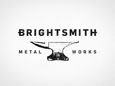 Brightsmith Logo anvil blacksmith burr ink iron kevin metal nashville ocular steel works