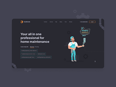 CandCords - First Screen design firstscreen homepage repair ui ux website
