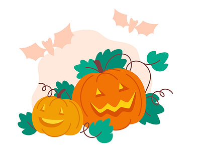 Halloween lanterns cute design flat halloween illustration lanterns pumpkin vector