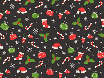 Christmas seamless pattern christmas design flat graphic design illustration pattern seamless vector