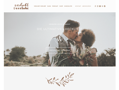 Website → Verliebt & Verlobt branding design interface design logo website concept website design