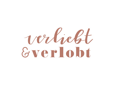 Logo Design – Verliebt & Verlobt branding corporate design design handlettering lettering logo vector