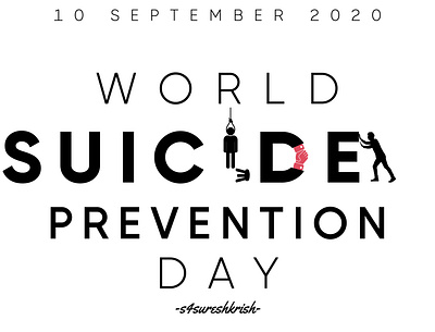 World Suicide Prevention Day design illustration minimal typography vector