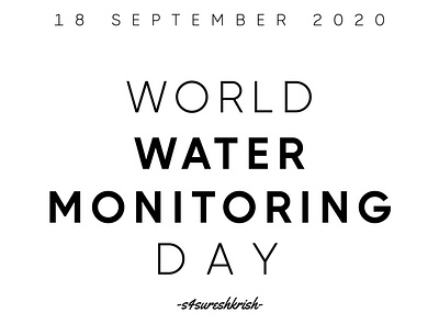 Water Monitoring Day branding design illustration minimal typography vector