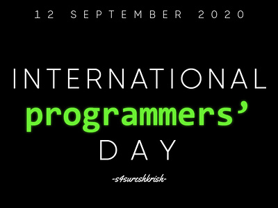International Programmers Day branding design illustration minimal typography vector
