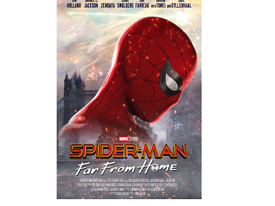 Spider-man Far From Home poster 3d animation branding design graphic design illustration logo motion graphics ui vector